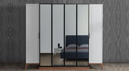 Product img 2, İpek Ceviz 6 Kapaklı Yatak Odası Takımı